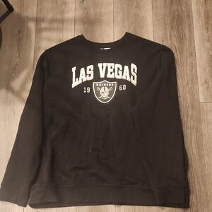 NFL Raiders Black Crewneck Sweater